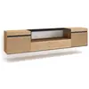 Image de Meuble tv effet bois de chêne 200x35x45cm suspendu