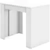 Image de Table auxiliaire extensible effet bois blanc 302x90x77cm