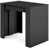 Image de Table auxiliaire extensible effet bois noir 302x90x77cm