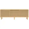 Image de Buffet 3 portes en bois massif naturel 180 cm Non verni