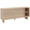 Image de Buffet en bois massif naturel - 1 étagères - 150 cm Non verni
