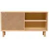 Image de Buffet 1 porte en bois massif naturel 120 cm Non verni