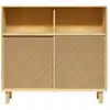 Image de Buffet haut en bois massif naturel 120 cm Non verni