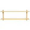 Image de Etagère murale double en bois de pin naturel 120 cm Non verni