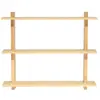 Image de Triple étagère murale en bois de pin naturel 90 cm Non verni