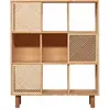 Image de Petite bibliothèque en bois massif en bois naturel 98 cm Non verni