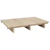 Image de Table basse rectangulaire en pin naturel 135,2 cm Non verni
