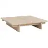 Image de Table basse en pin massif naturel 90 cm Verni