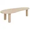 Image de Table basse ovale en pin massif naturel 130 cm Non verni