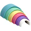 Image de Jouet à empiler petit arc-en-ciel en silicone Pastel