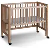 Image de Lit bébé à barreaux cododo en hêtre massif naturel 40x90 cm