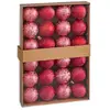 Image de Set de 24 boules de Noël rouges 4cm