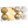 Image de Set de 8 boules de Noël dorées 8cm