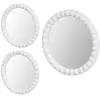 Image de Set de 3 miroirs ronds en polypropylène blanc 25x25x2cm