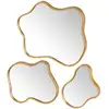 Image de Set de 3 miroirs dorés 31x2x35cm
