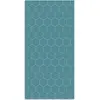 Image de Tapis vinyle mosaïque hexagones bleus 160x230cm