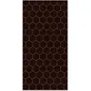 Image de Tapis vinyle mosaïque hexagones noir 40x80cm