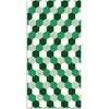 Image de Tapis vinyle mosaïque hexagones de ton vert 80x200cm
