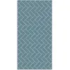 Image de Tapis vinyle mosaïque de briques bleues 80x200cm