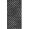 Image de Tapis vinyle mosaïque de brique grise 80x250cm