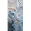 Image de Tapis vinyle marbre bleu et orange 120x160cm