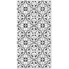 Image de Tapis vinyle carreaux ciments fleur gris 200x200cm