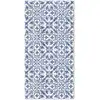 Image de Tapis vinyle carreaux ciments géométrique bleu 300x200cm