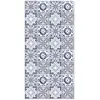 Image de Tapis vinyle carreaux ciments grenade bleu 40x80cm