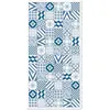 Image de Tapis vinyle carreaux ciments love bleu 60x200cm