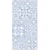 Image de Tapis vinyle carreaux ciments talavera bleu 40x80cm