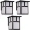 Image de Applique Murale Style Japonais E27 Marron Rouille (3 pcs) Osaka