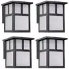 Image de Applique Murale Style Japonais E27 Marron Rouille (4 pcs) Osaka