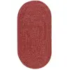 Image de Tapis de salon style jute rouge 120x120 cm