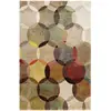 Image de Tapis motif cercle vintage tons chauds 290x200