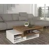 Image de Table basse asymétrique bois blanc et naturel