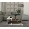 Image de Table basse 1 compartiment 90cm bois naturel et blanc
