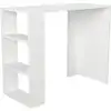Image de Bureau avec 3 étagères effet bois blanc l90 cm