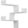 Image de Etagère murale d'angle 3 étagères - h90 cm - blanc