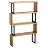 Image de Etagère 4 tablettes décor noyer - L80 cm