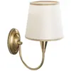 Image de Applique murale en métal bronze antique et tissu h31 cm