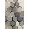 Image de Tapis motif cercles vintage nuances d'hiver 225x160