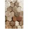 Image de Tapis contemporain motifs cercles bruns 120x170