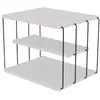Image de Table de chevet multiniveaux l50 cm - blanc et noir