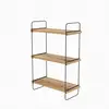 Image de Etagère murale suspendue décor bois pin et noir h66 cm