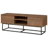 Image de Meuble tv 2 niches et 2 tiroirs décor noyer - l140 cm