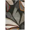 Image de Tapis design motif végétal fond anthracite 133x200