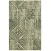 Image de Tapis plat vintage design graphique tons de vert 120x170