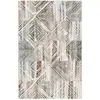 Image de Tapis design original tons de gris et brique 120x170