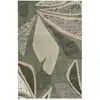 Image de Tapis design motif végétal fond vert sauge 120x170