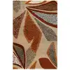 Image de Tapis design motif végétal fond beige sable 133x200